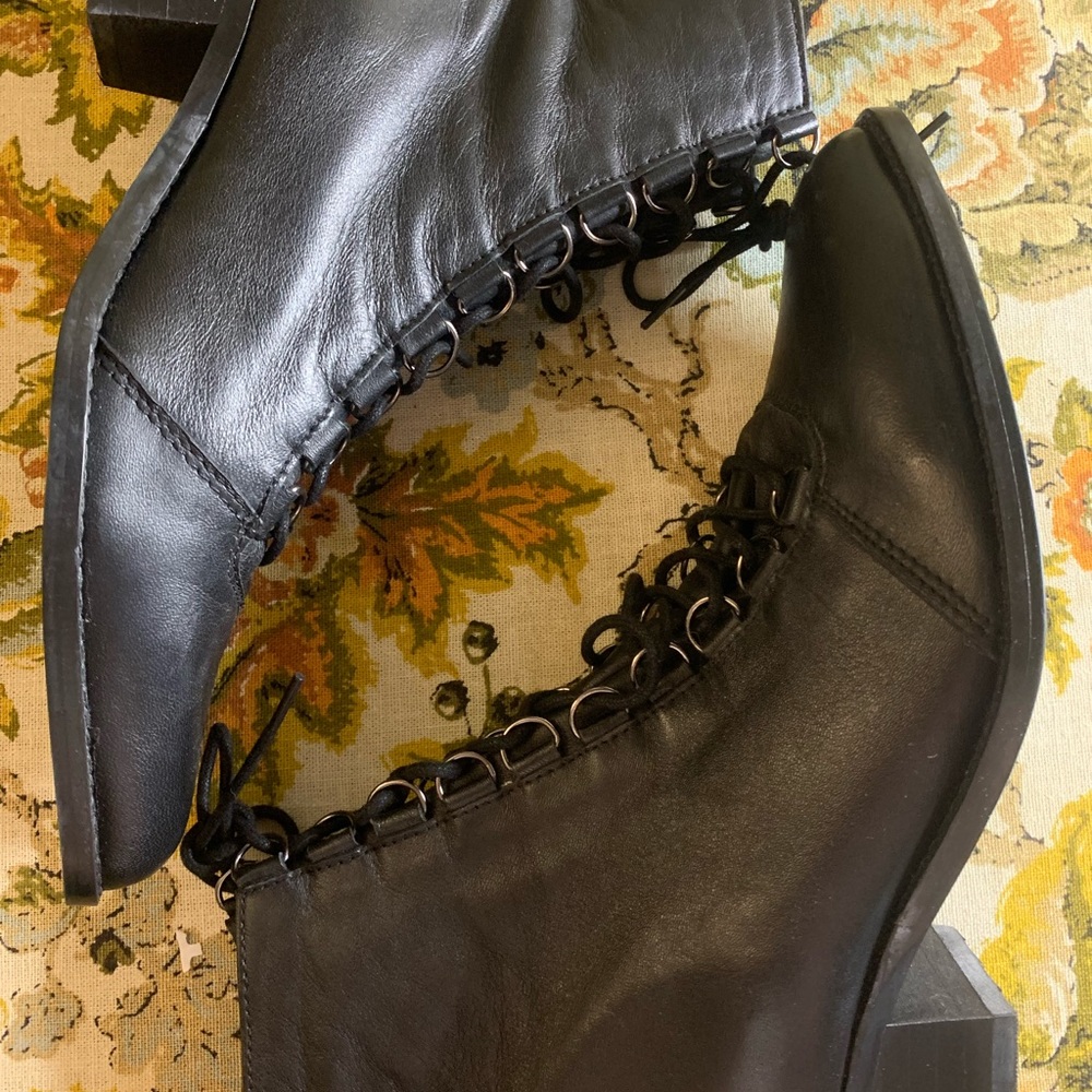 ASOS leather lace-up boots UK 6/US 8 NWOT